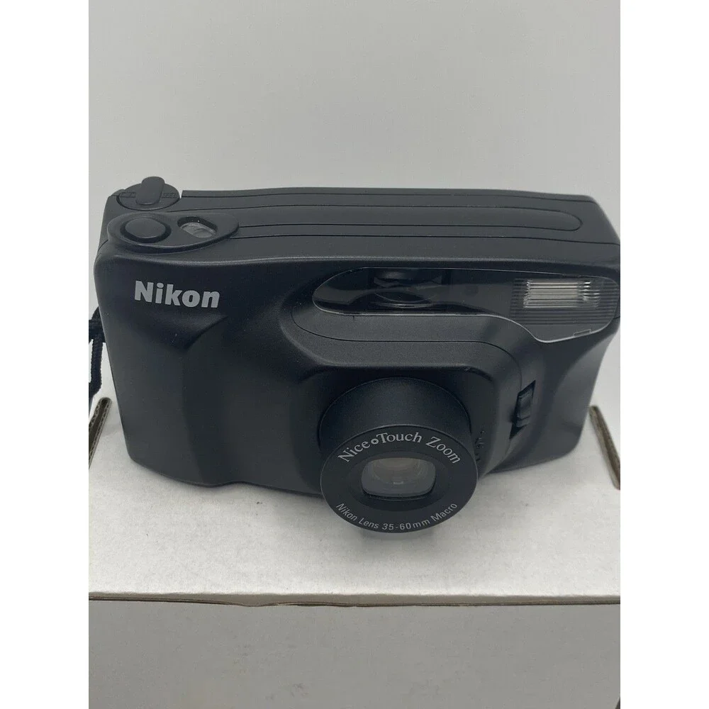 Nikon Nice Touch Zoom 35mm Film Camera w/ 35-60 MM Macro lens WORKING TESTED!